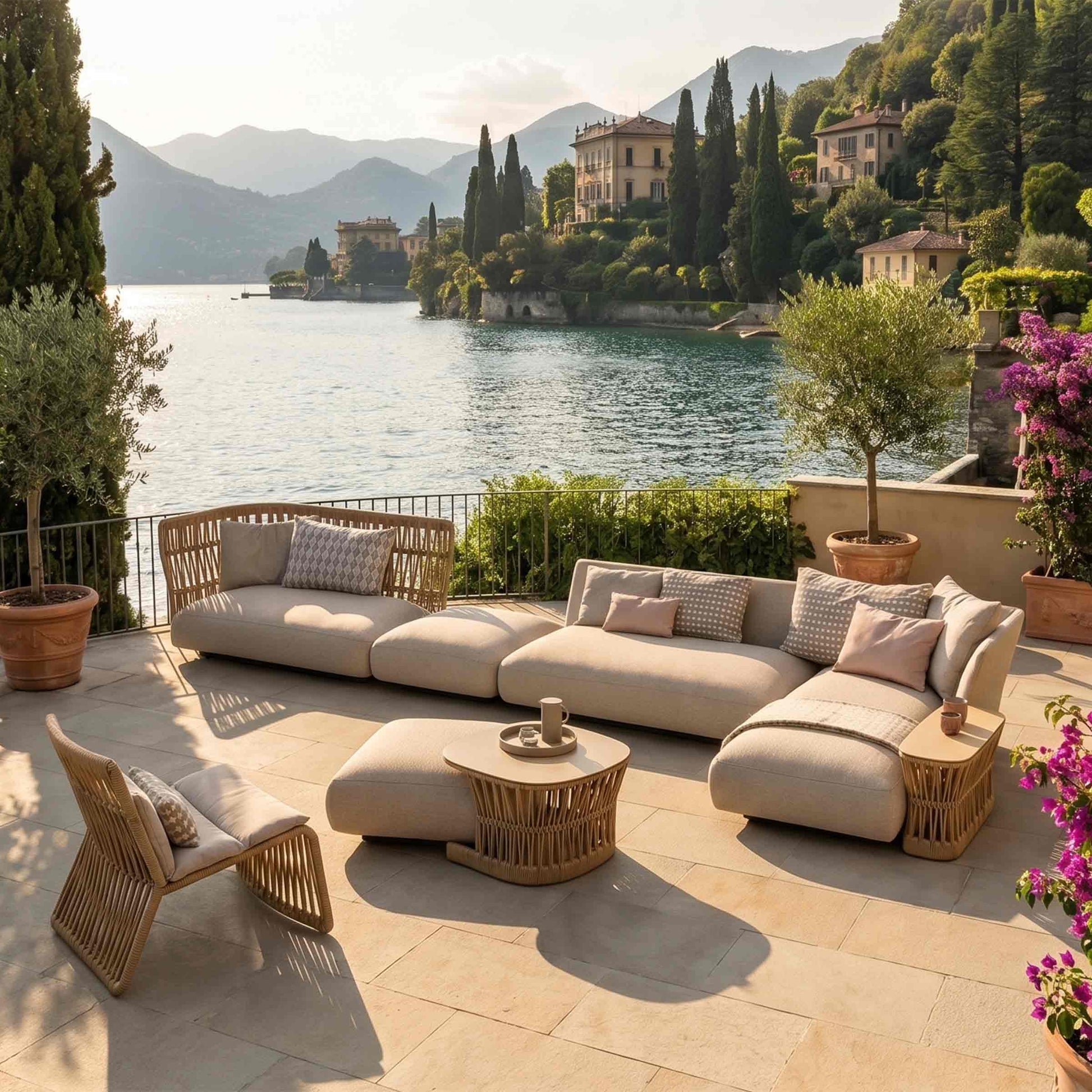 Cliff Modular Outdoor Sectional Sofa – Talenti Aluminium & Rope Piece