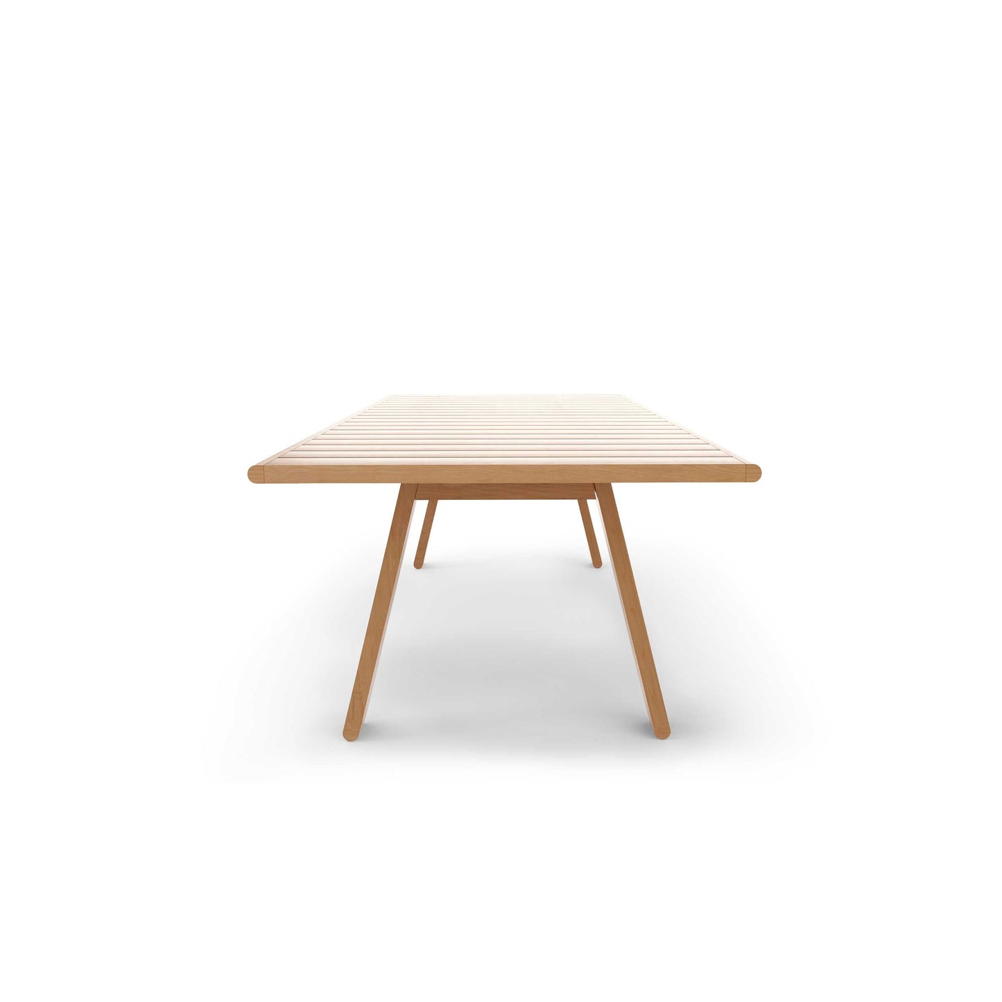 Outdoor Dining Table - Conical Base - Natural Teak - Italian Designer