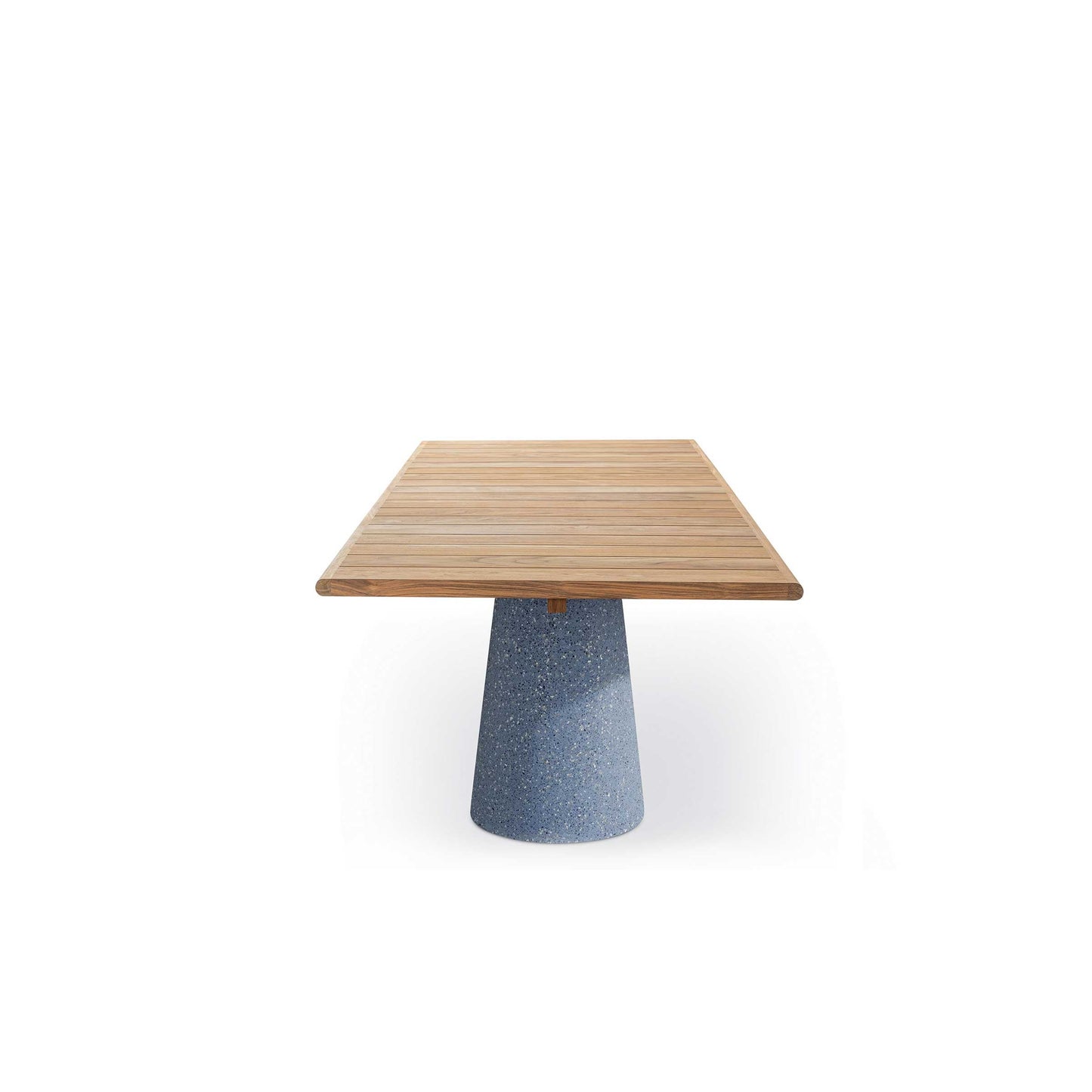 Outdoor Dining Table - Conical Base - Natural Teak - Italian Designer