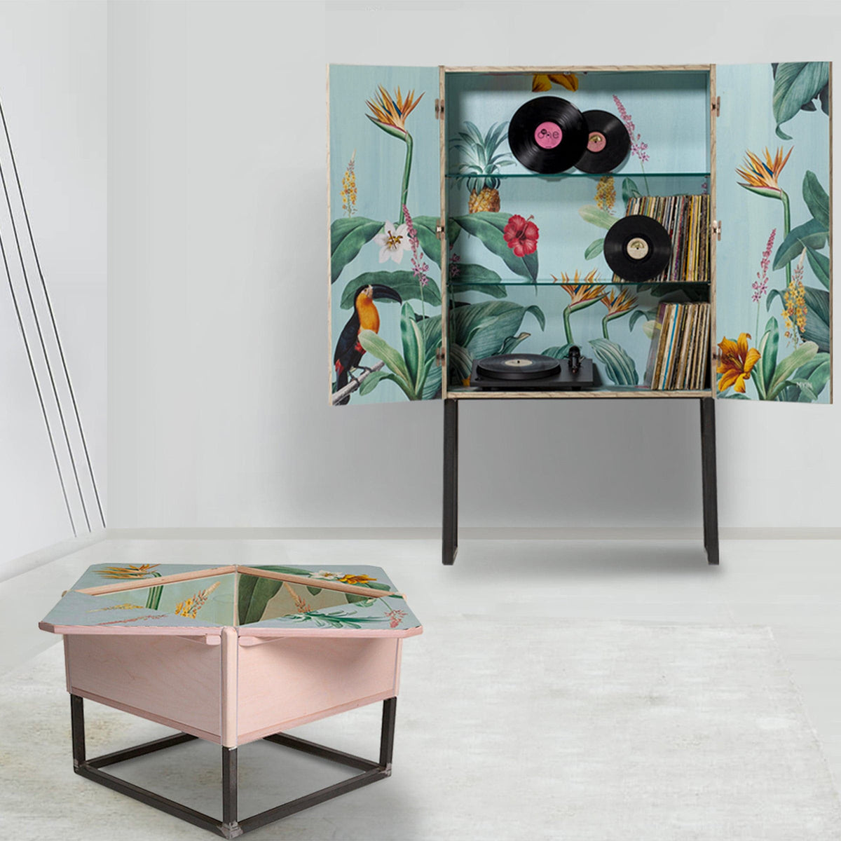 Luxury PETALO MAXI Wood Coffee Table Modern Italian Style for Villa