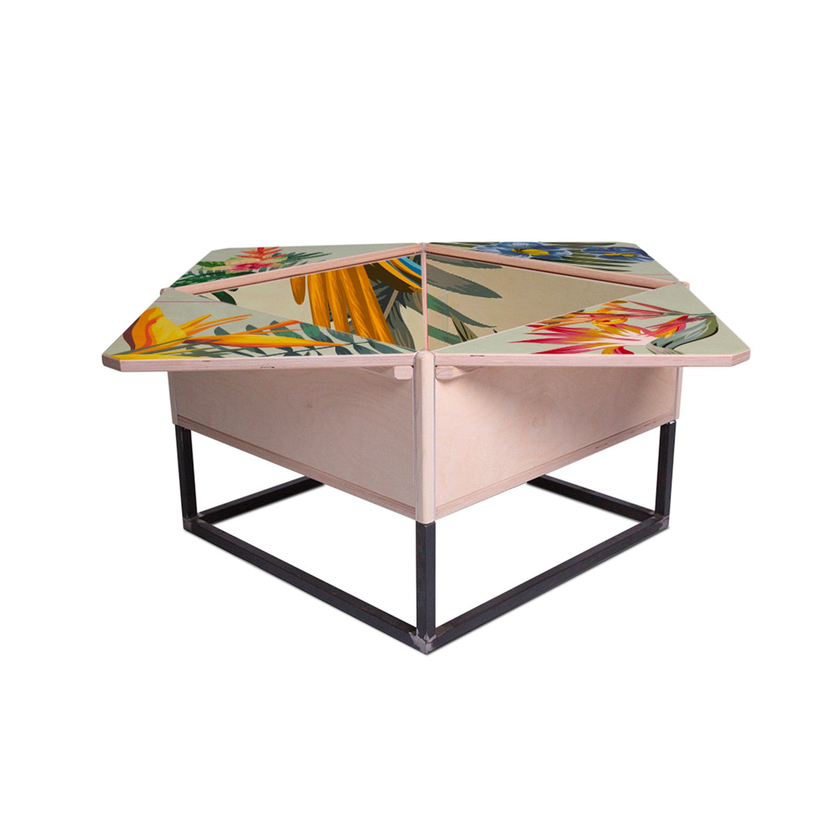 Luxury PETALO MAXI Wood Coffee Table Modern Italian Style for Villa