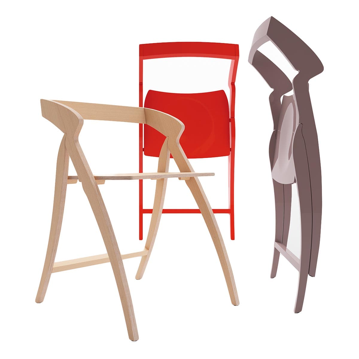 BBB Italia Paso Doble Italian Designer Folding Chair – Beech Wood Luxury Dining Seating