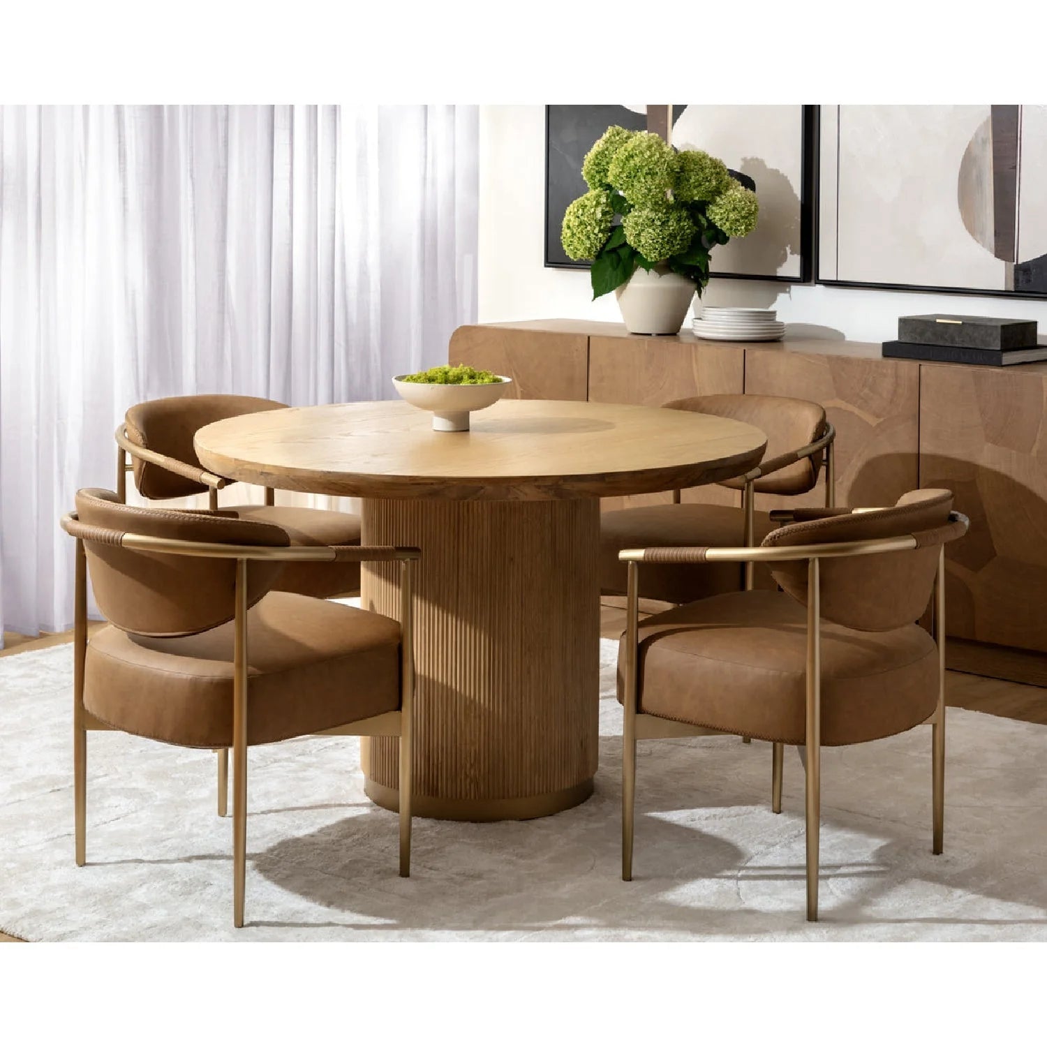 Patterned Oak 4-Door Sideboard | Splendido Fauna