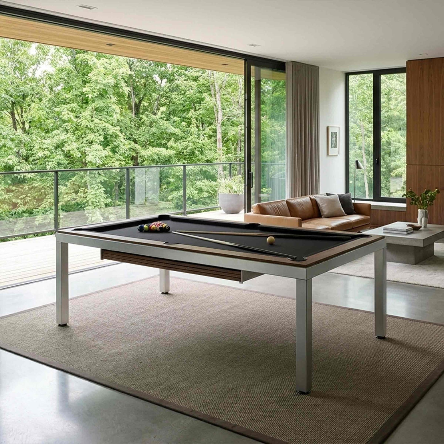Convertible Pool Table CUBE – Minimalist Metal and Wood | 3CAR0255