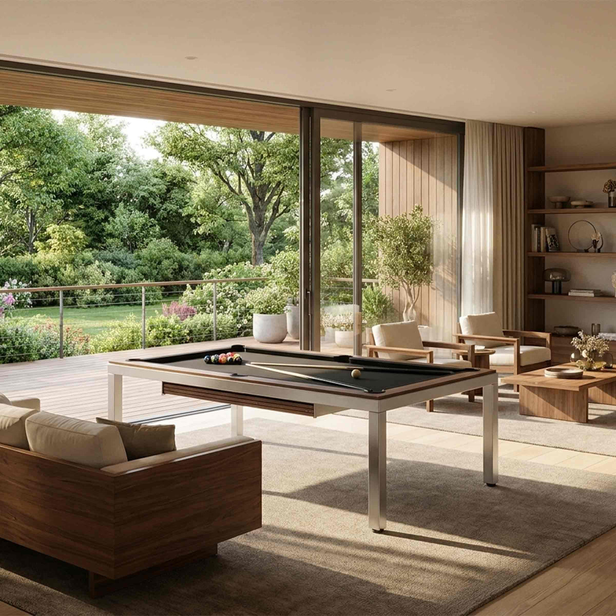 Luxury CUBE Convertible Pool Dining Table Modern Italian Style for Villa
