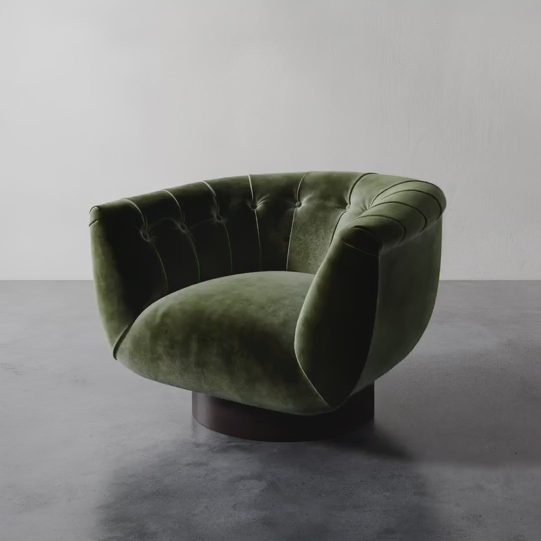 Luxury Modern Lune Swivel Chair European Style for Villa