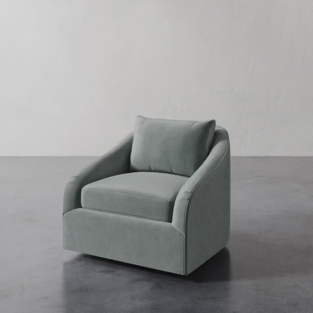 Luxury Modern Rousseau Swivel Chair European Style for Villa
