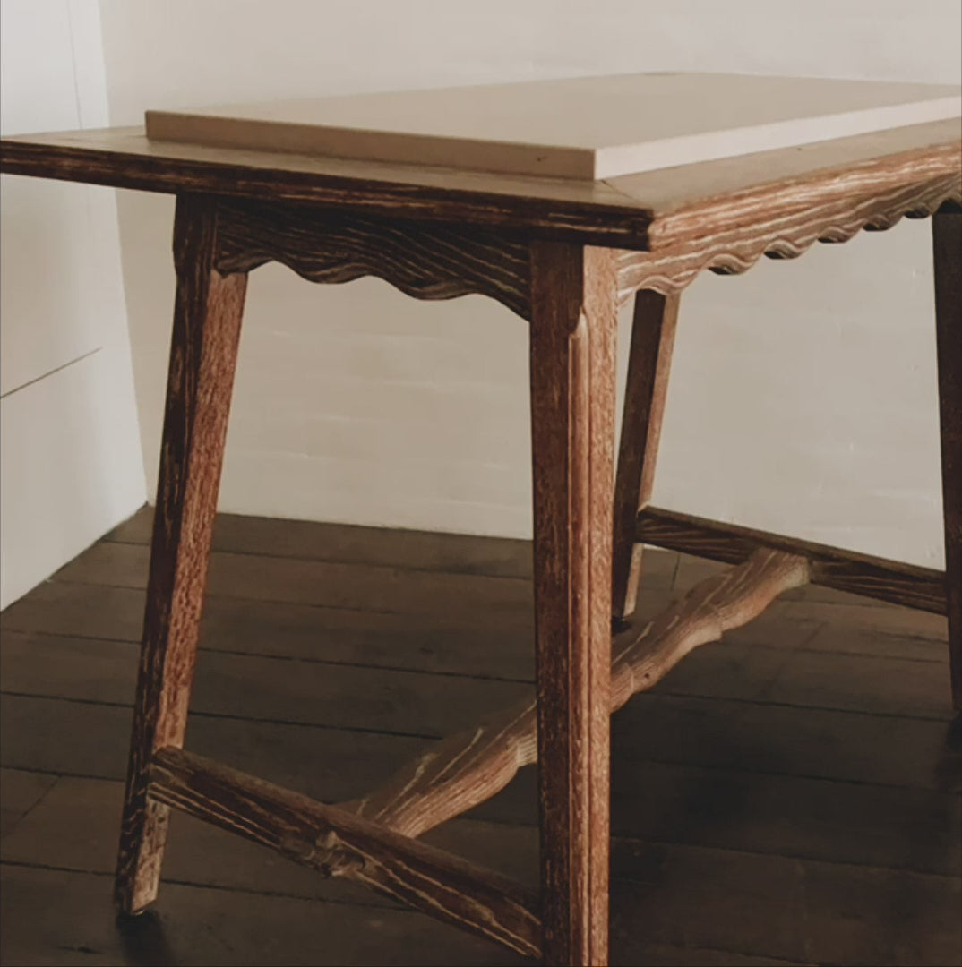 Luxury Modern Scalloped Side Table European Style for Villa