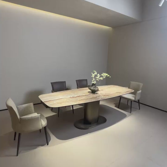 Luxury 1601760064806 Sintered Stone Extendable Dining Table Modern Italian Style for Villa