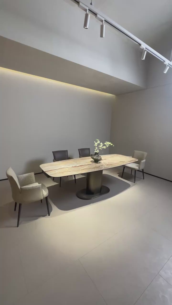 Luxury 1601760064806 Sintered Stone Extendable Dining Table Modern Italian Style for Villa