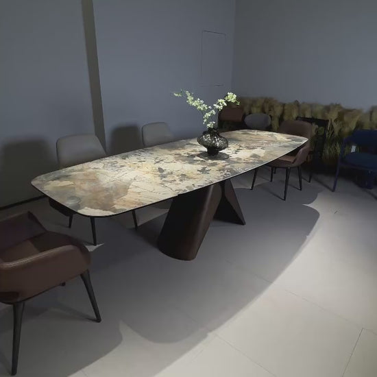 Luxury XT5410 Sintered Stone Extendable Dining Table Modern Italian Style for Villa