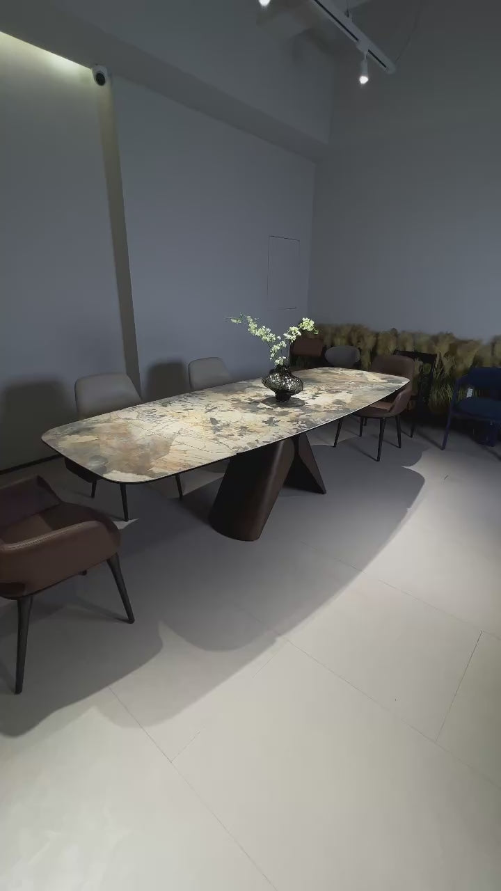 Luxury XT5410 Sintered Stone Extendable Dining Table Modern Italian Style for Villa