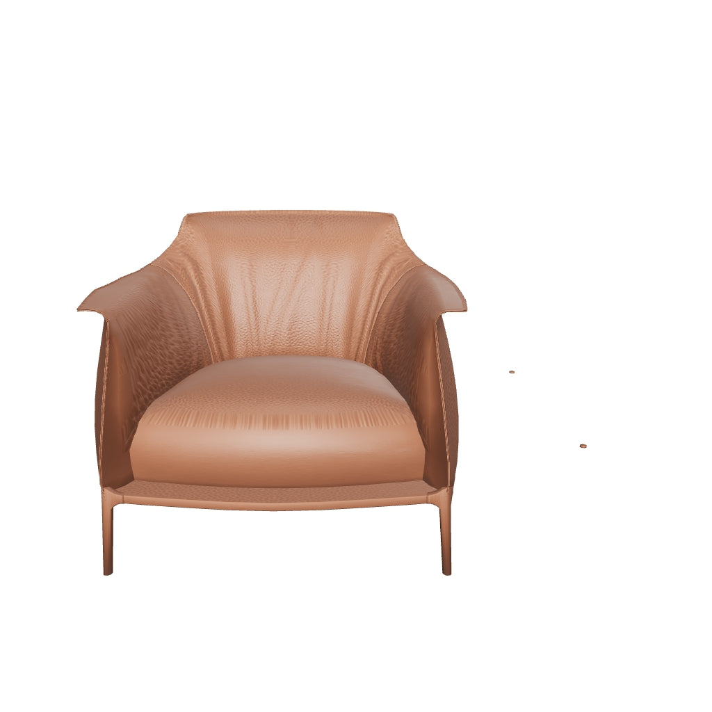 Luxury ARCHIBALD Leather Armchair Modern Italian Style for Villa