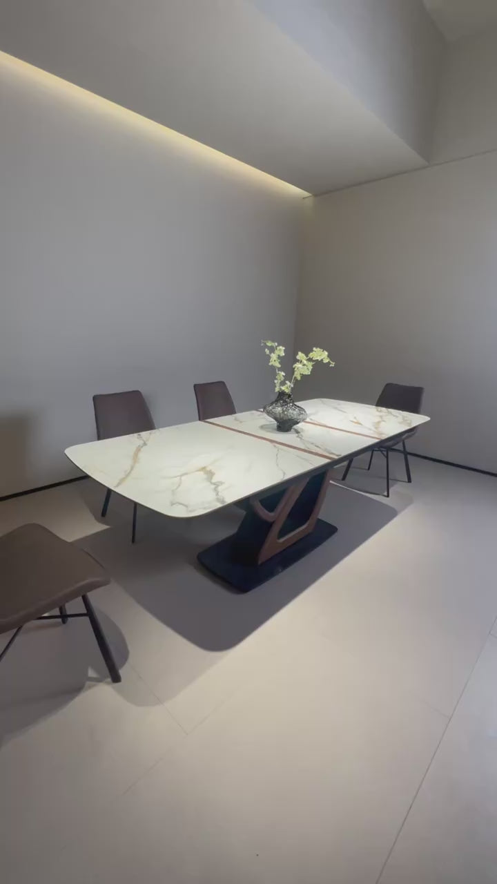 Luxury Extendable Dining Table Modern Italian Style for Villa