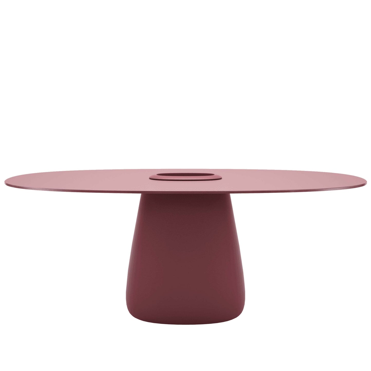 Oval Dining Table with Integrated Bucket Base – Contemporary HPL Statement Piece