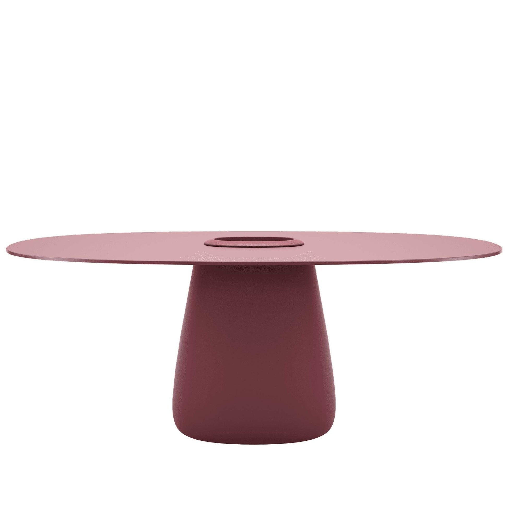 Oval Dining Table with Integrated Bucket Base – Contemporary HPL Statement Piece