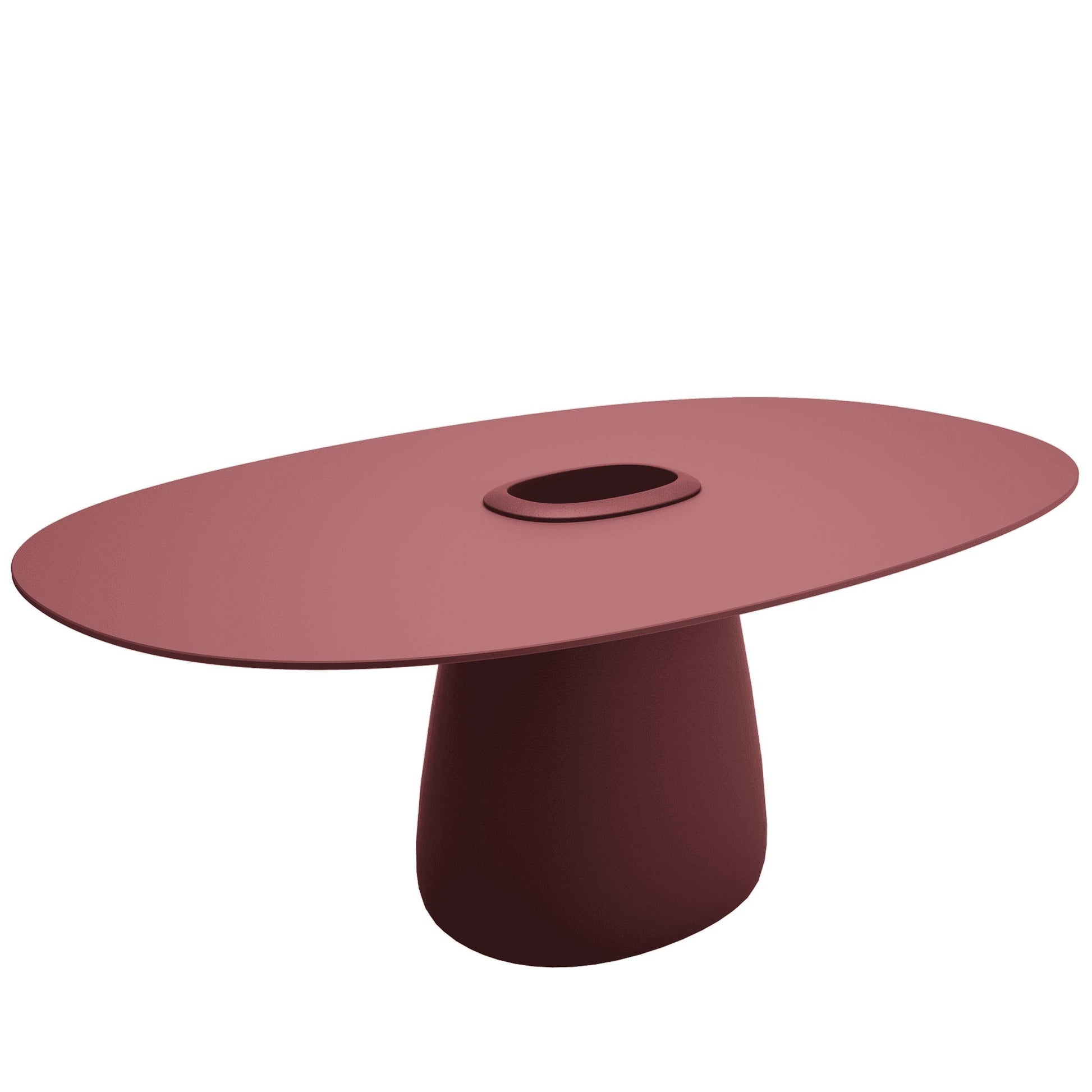 Oval Dining Table with Integrated Bucket Base – Contemporary HPL Statement Piece