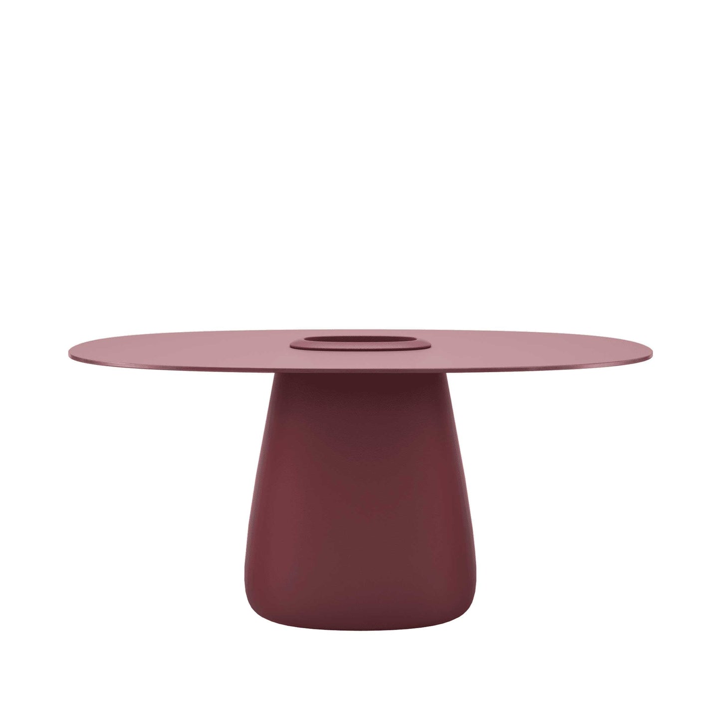 Oval Dining Table with Integrated Bucket Base – Contemporary HPL Statement Piece