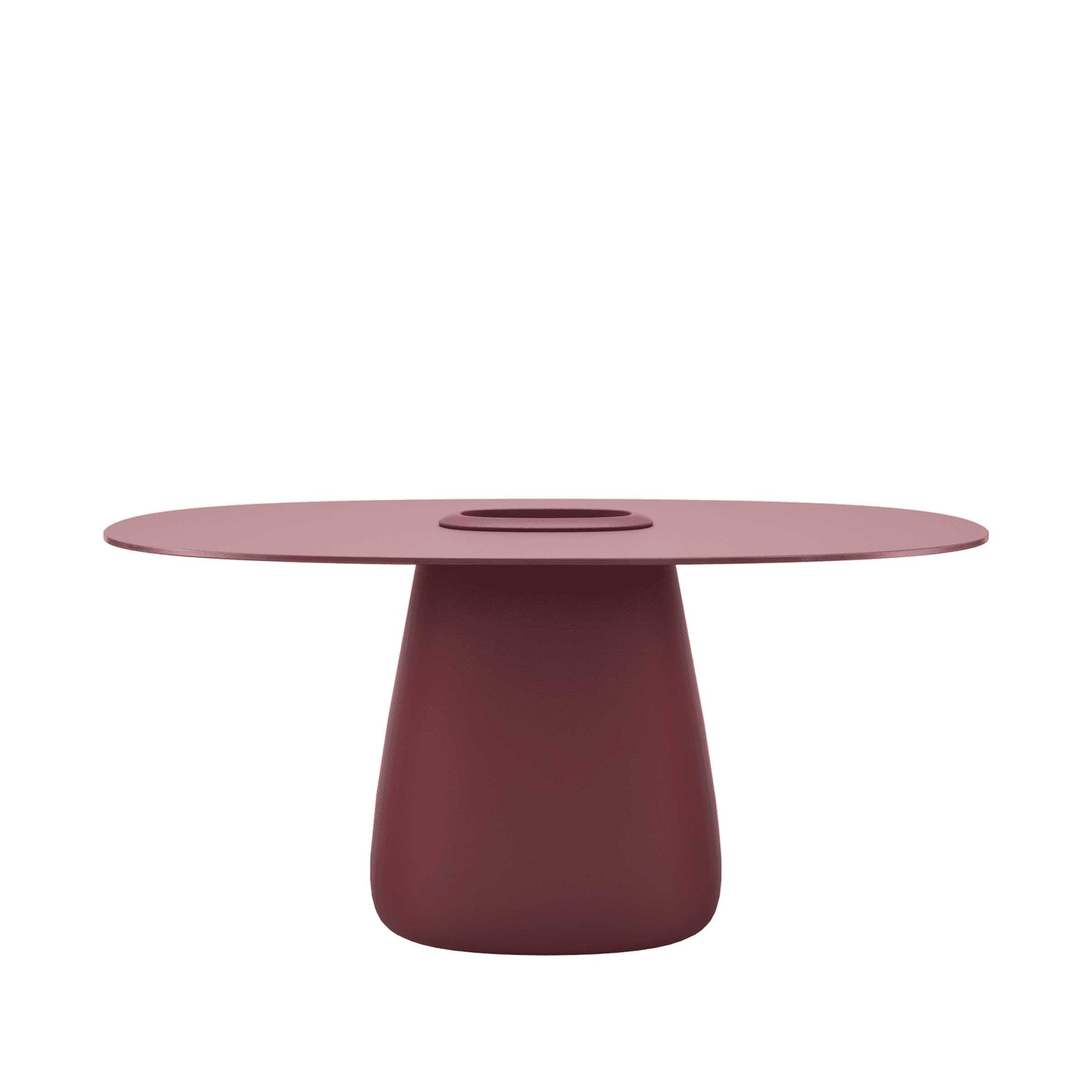 Oval Dining Table with Integrated Bucket Base – Contemporary HPL Statement Piece