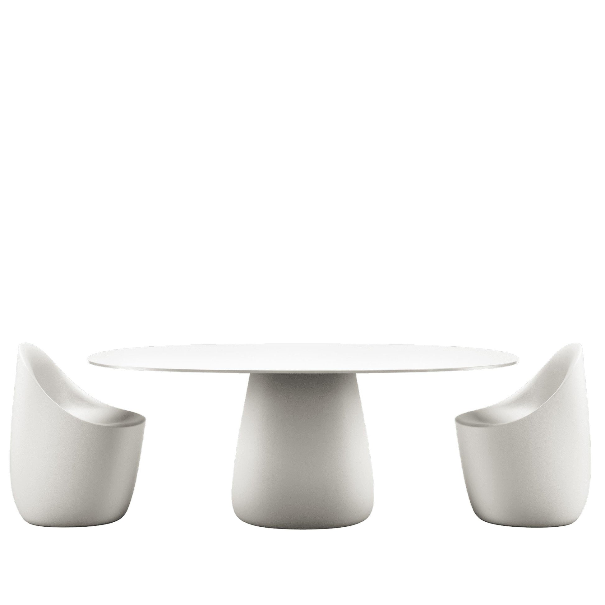 Sculptural Oval Dining Table – Contemporary HPL Laminate Statement Piece