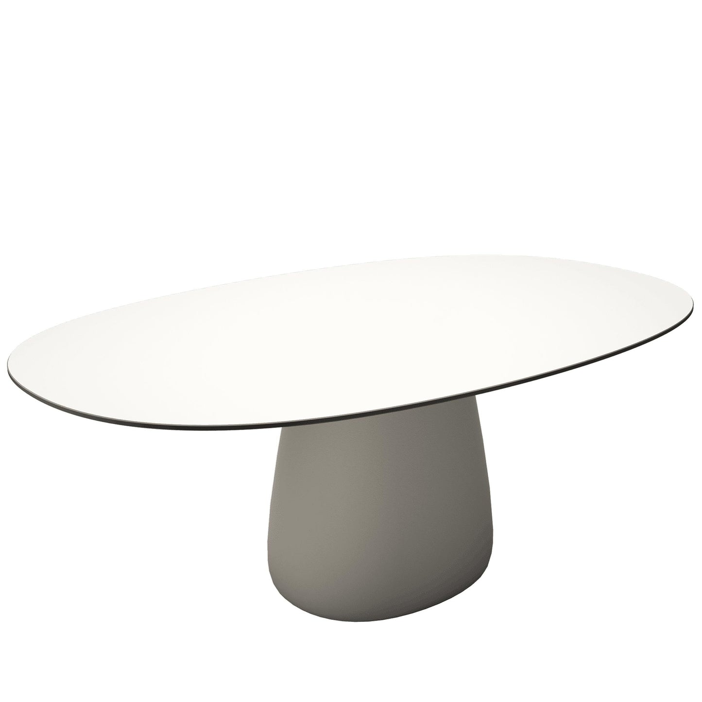 Sculptural Oval Dining Table – Contemporary HPL Laminate Statement Piece
