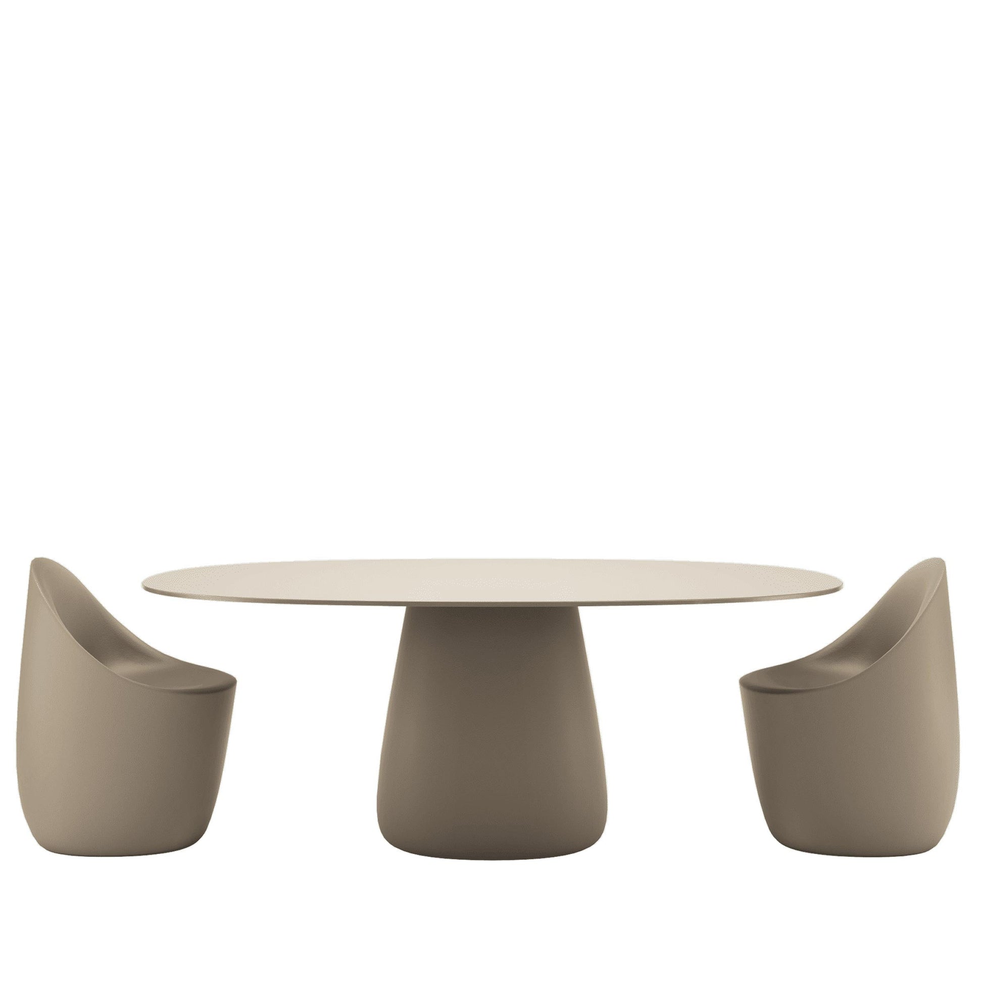 Sculptural Oval Dining Table – Contemporary HPL Laminate Statement Piece