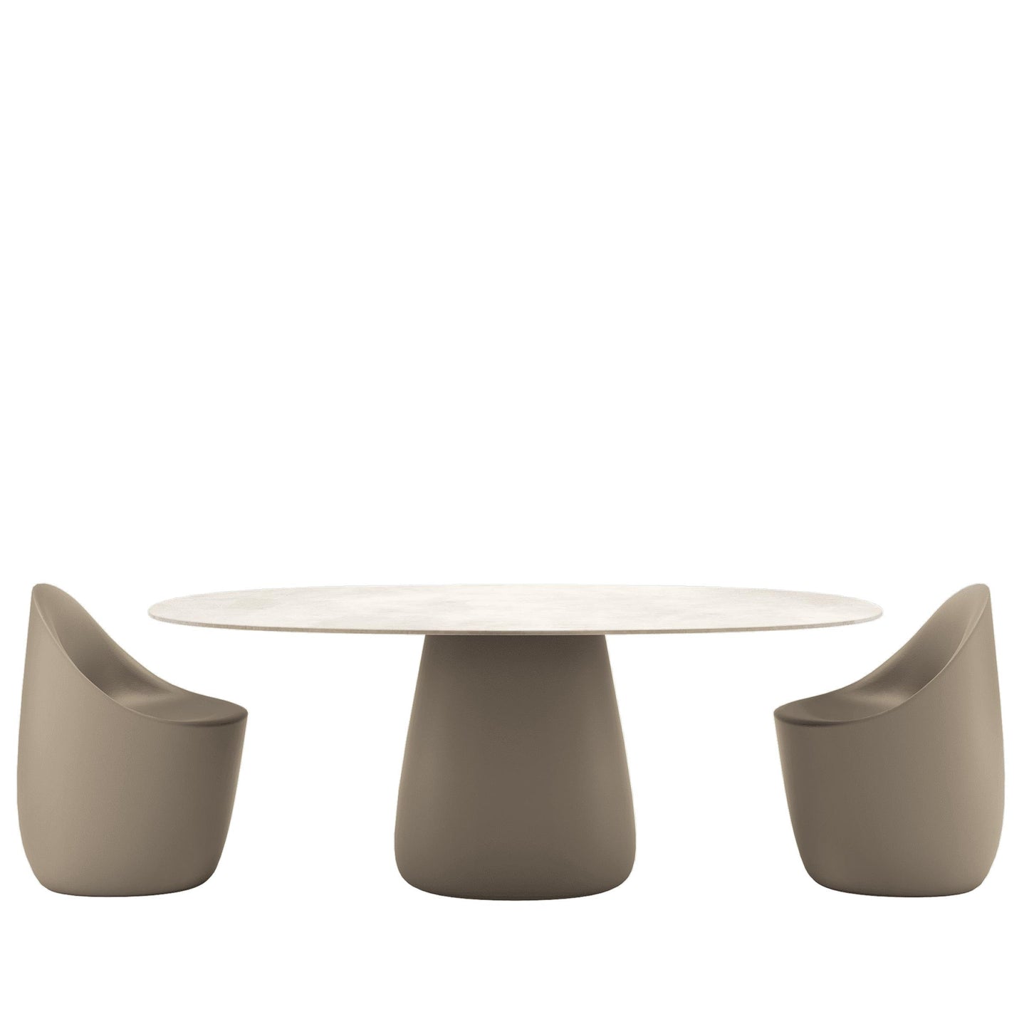 Contemporary Stoneware Dining Table – Sculptural Indoor Outdoor Statement Piece