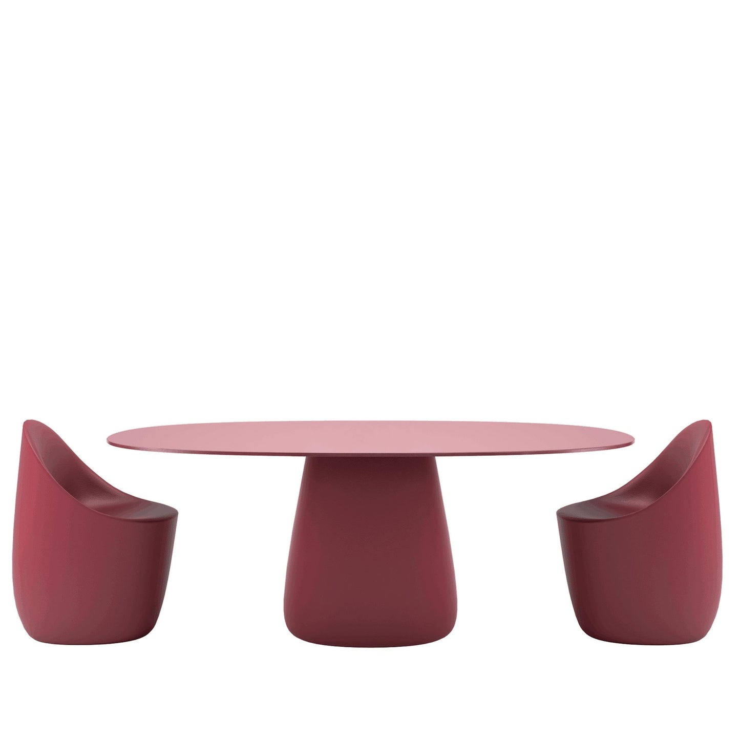Sculptural Oval Dining Table – Contemporary HPL Laminate Statement Piece