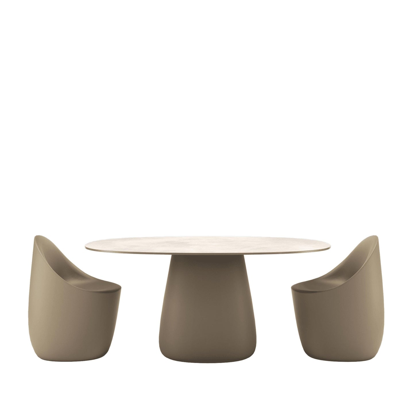 Contemporary Stoneware Dining Table – Sculptural Indoor Outdoor Statement Piece