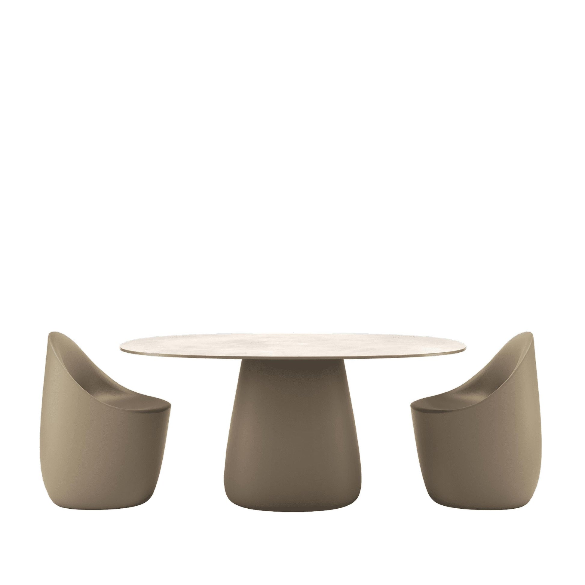 Contemporary Stoneware Dining Table – Sculptural Indoor Outdoor Statement Piece