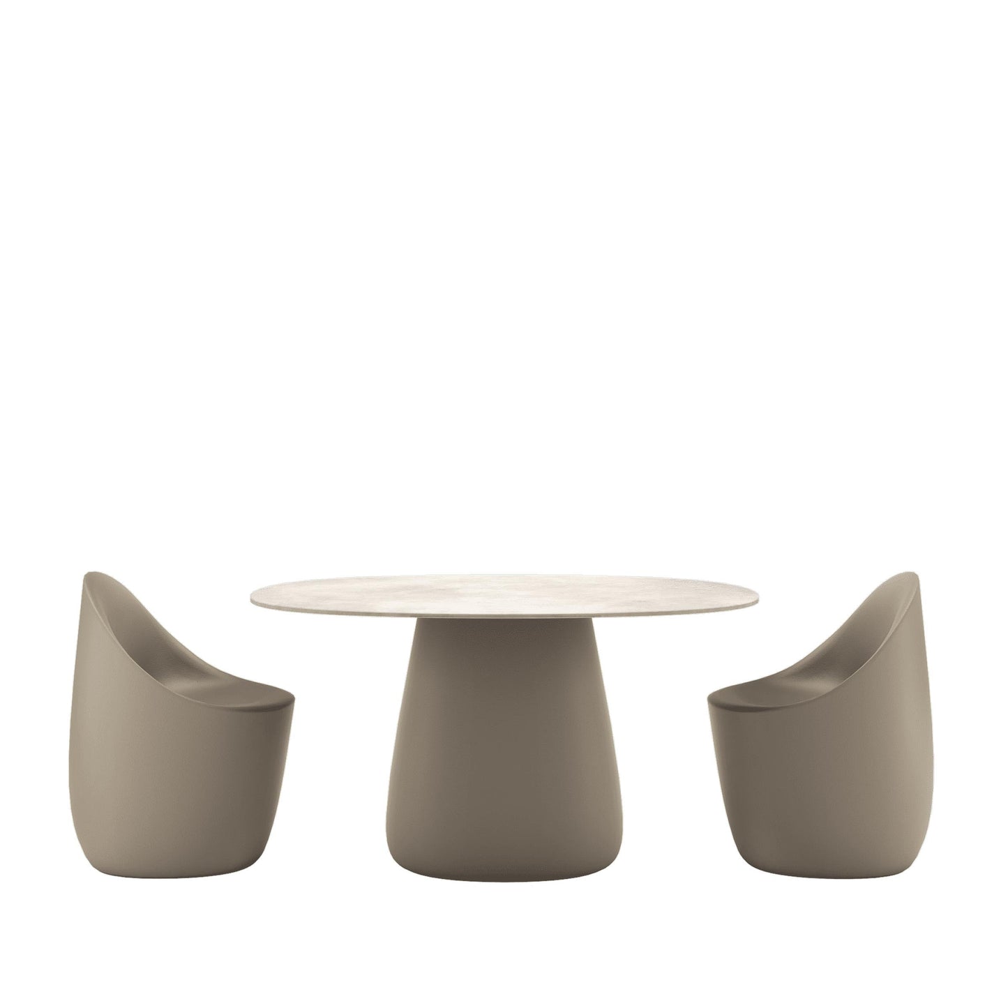Contemporary Stoneware Dining Table – Sculptural Indoor Outdoor Statement Piece
