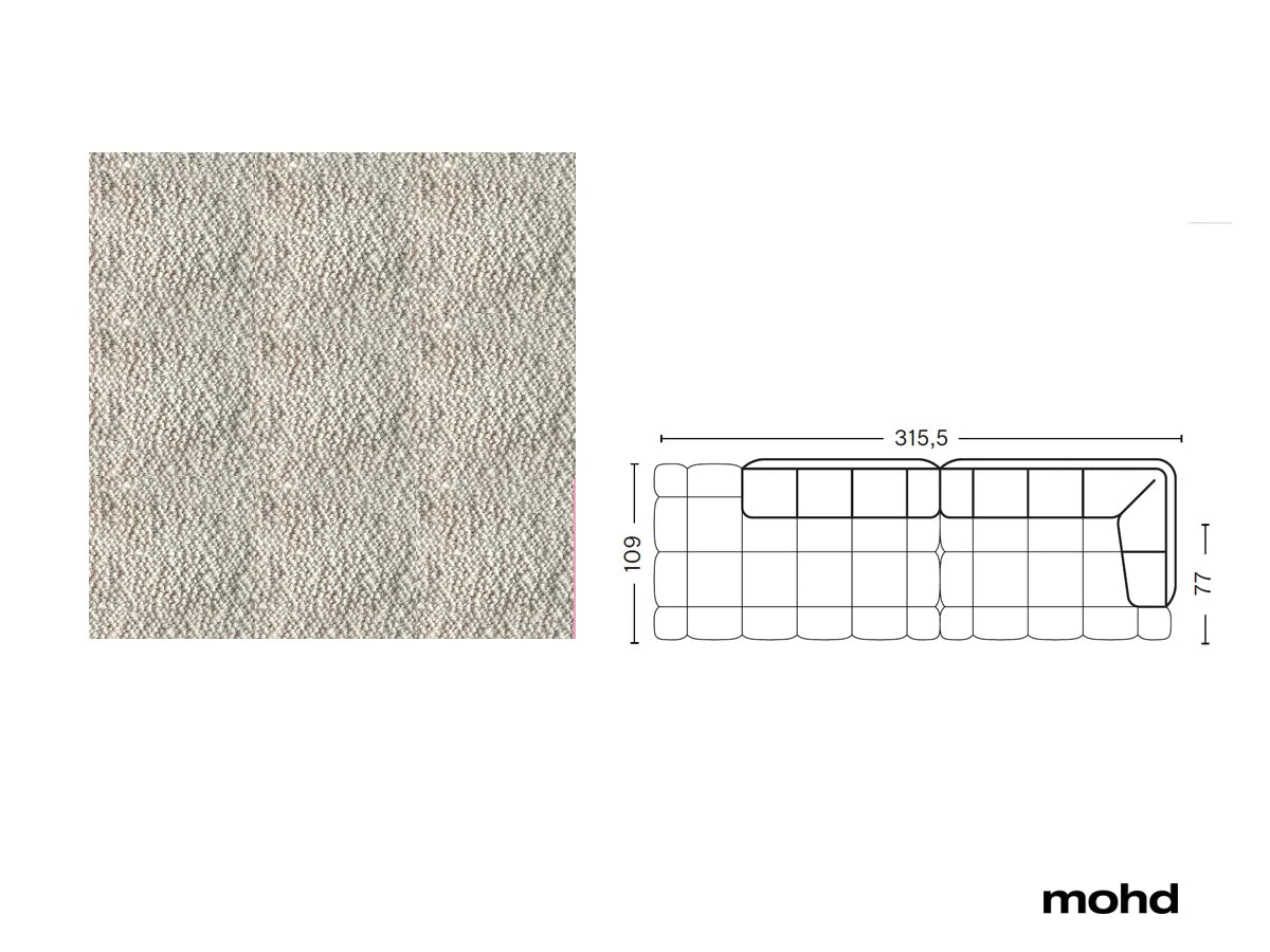 Luxury Quilton Modular Sofa Modern Italian Style for Villa