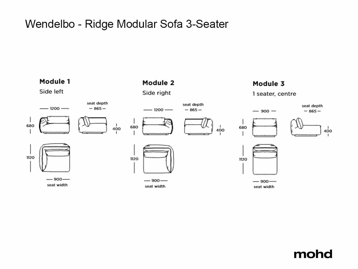 Luxury Ridge Modular Sofa Modern Italian Style for Villa