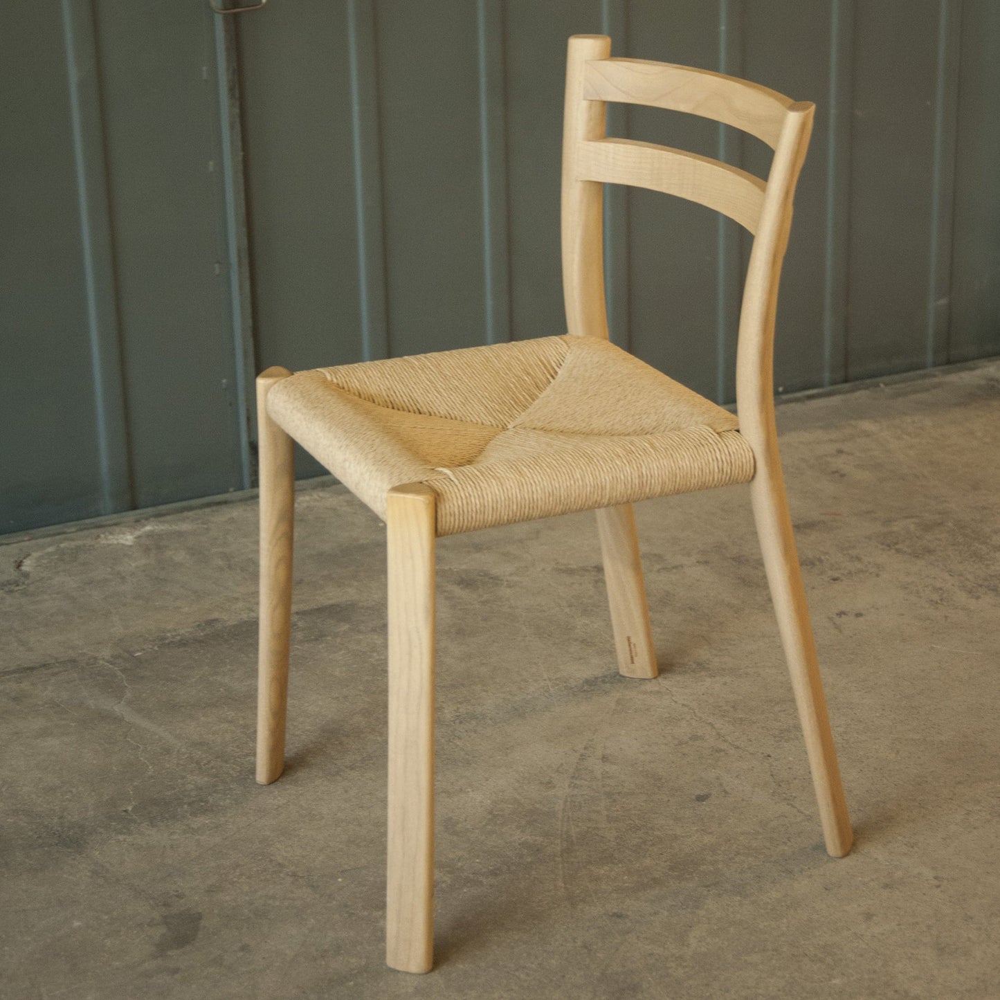 Buri Dining Chair – Paper Cord Seat Ash Wood by InternoItaliano – Minimalist
