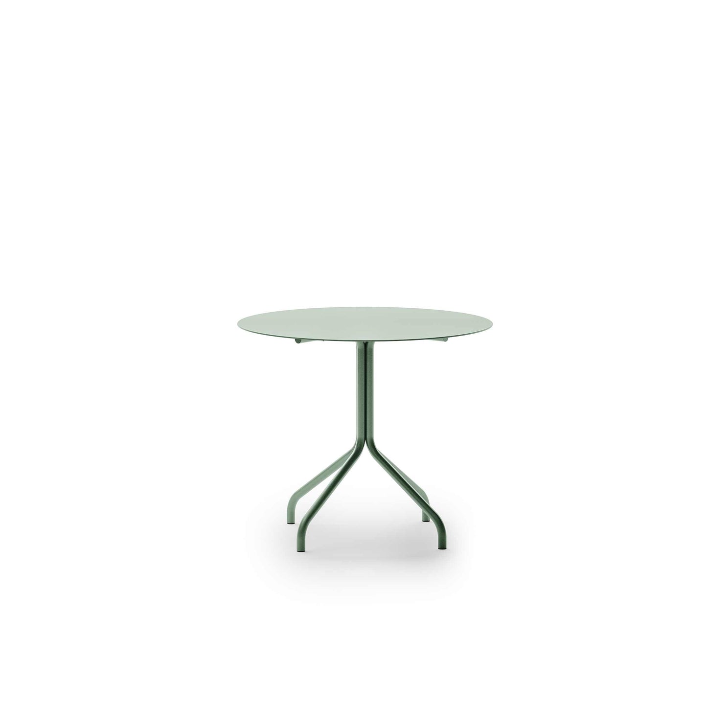 Outdoor Dining Table Modernist Metal-Pipe Matte Aluminium – Thun Fasciana Designer Piece