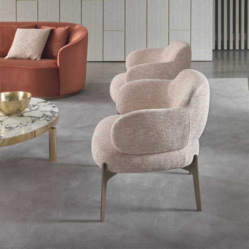 Luxury Sign Lounge Armchair Modern Italian Style for Villa