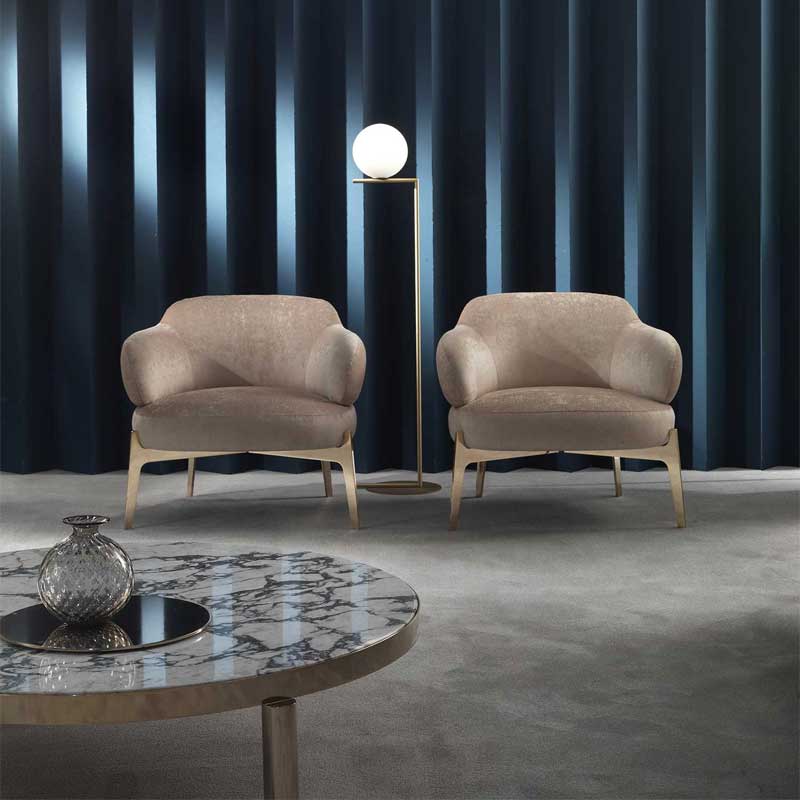 Luxury Sign Lounge Armchair Modern Italian Style for Villa