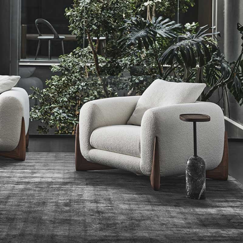 Luxury Softbay Lounge Armchair Modern Italian Style for Villa