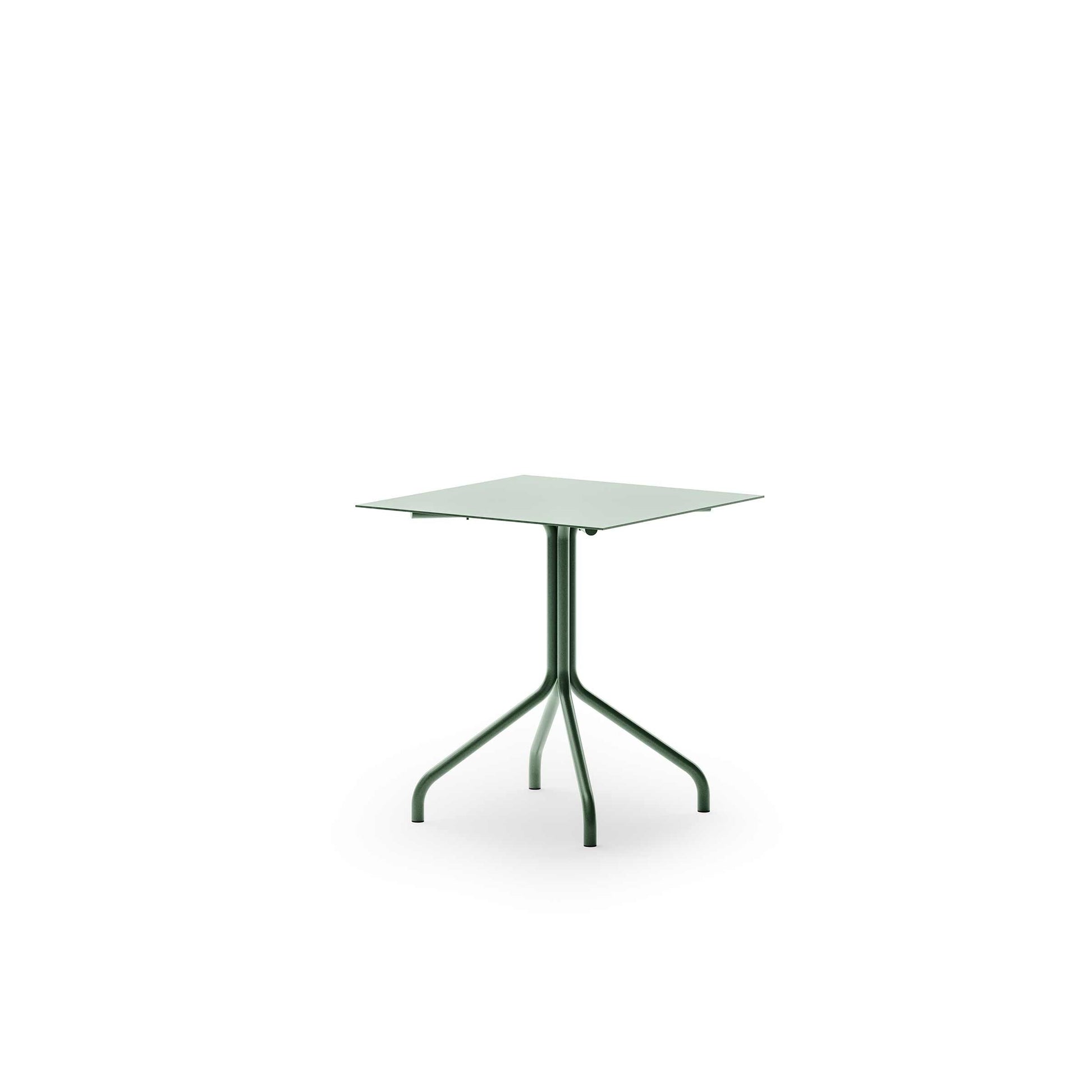 Outdoor Dining Table Modernist Metal-Pipe Matte Aluminium – Thun Fasciana Designer Piece
