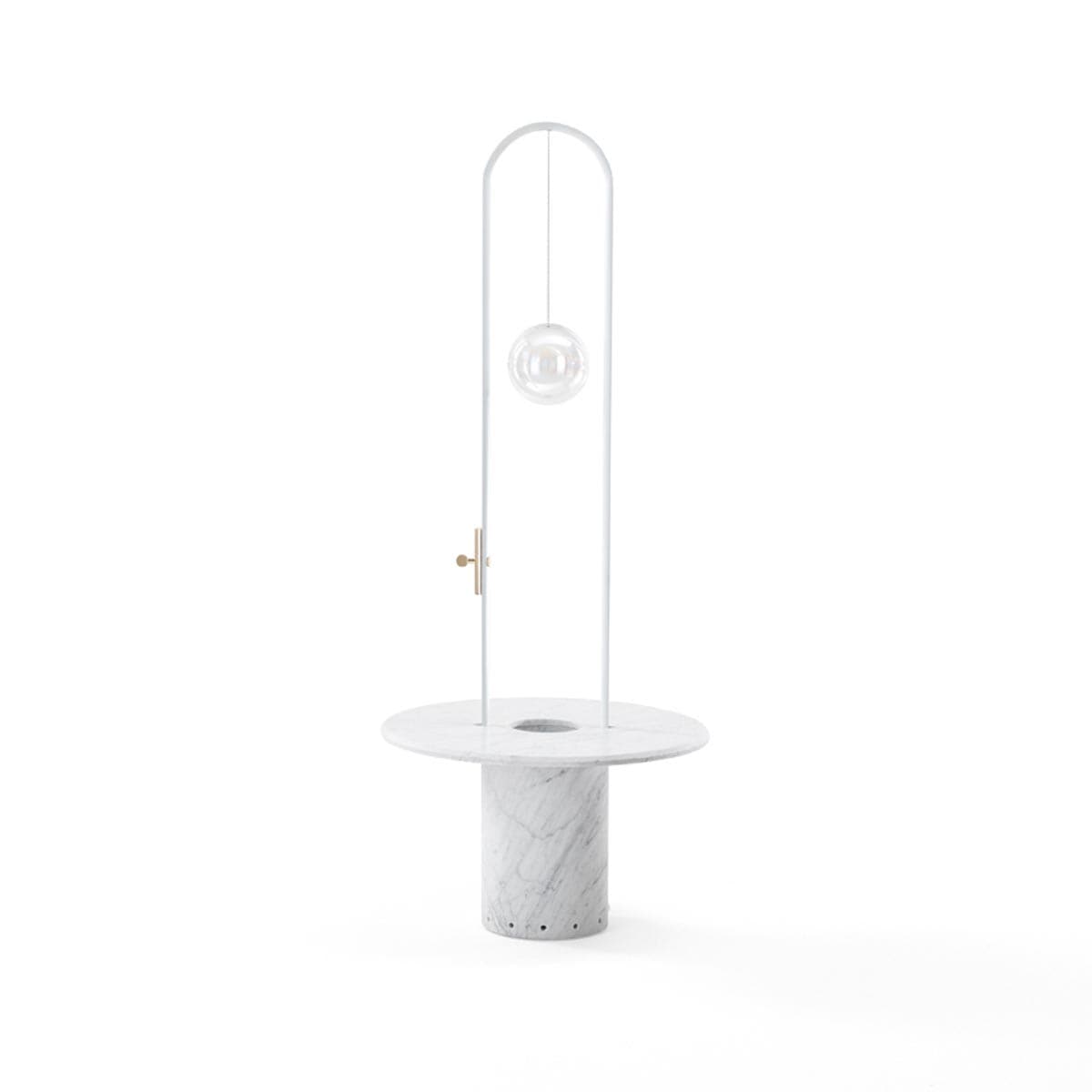 Luxury SURANDE Marble Glass Side Table Lamp Modern Italian Style for Villa