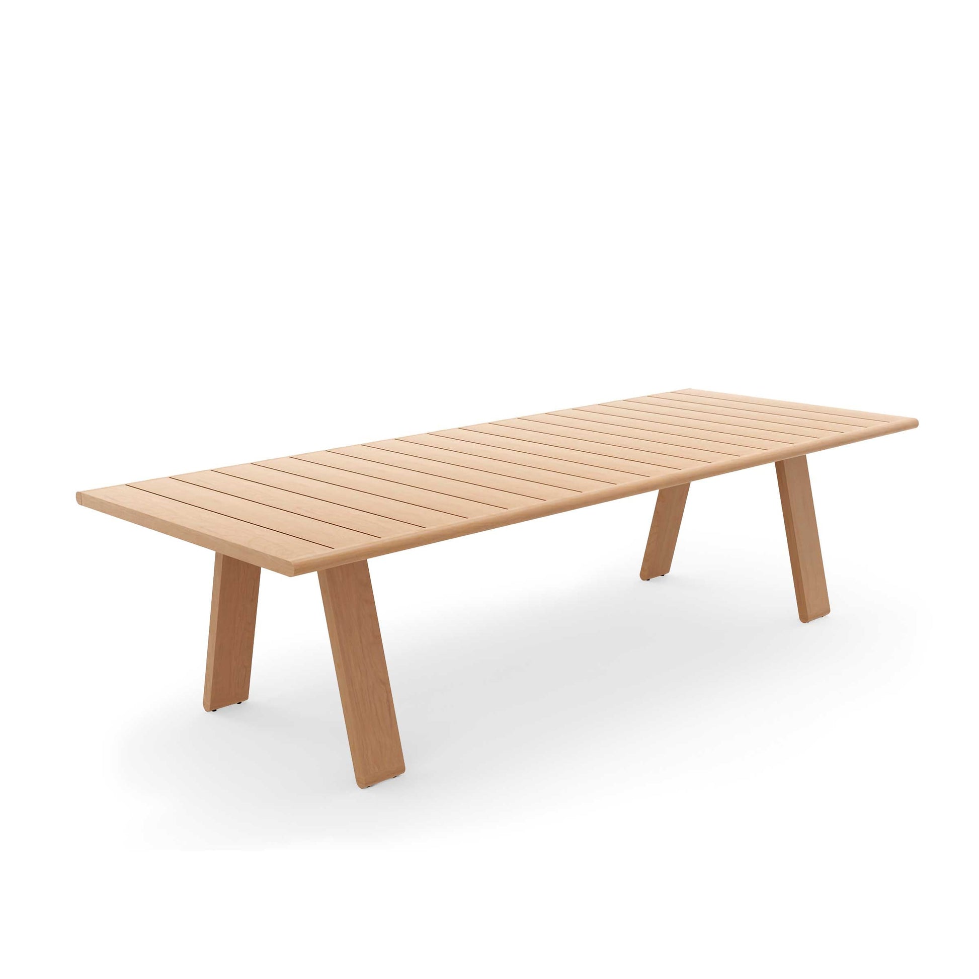 Outdoor Dining Table - Conical Base - Natural Teak - Italian Designer