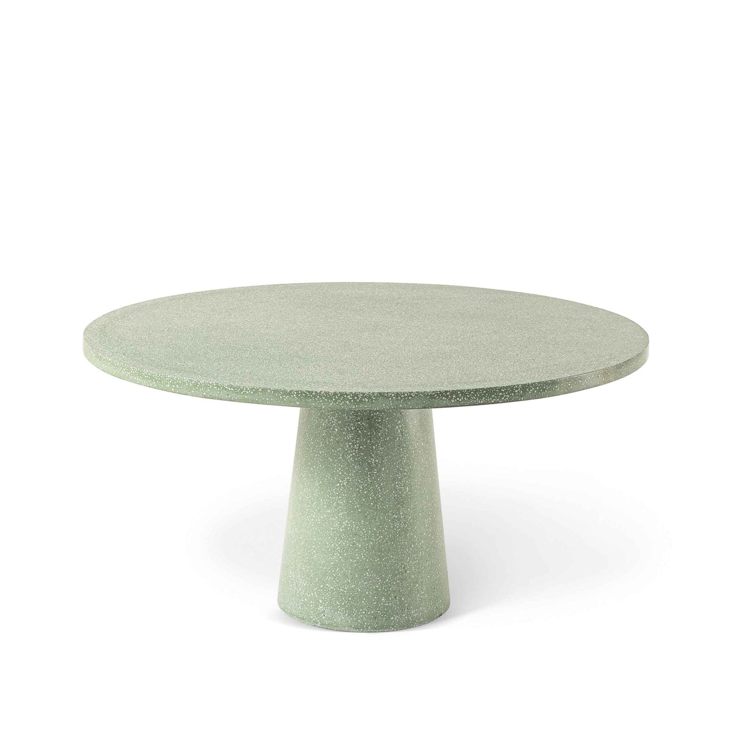 Outdoor Dining Table - Conical Base - Natural Teak - Italian Designer