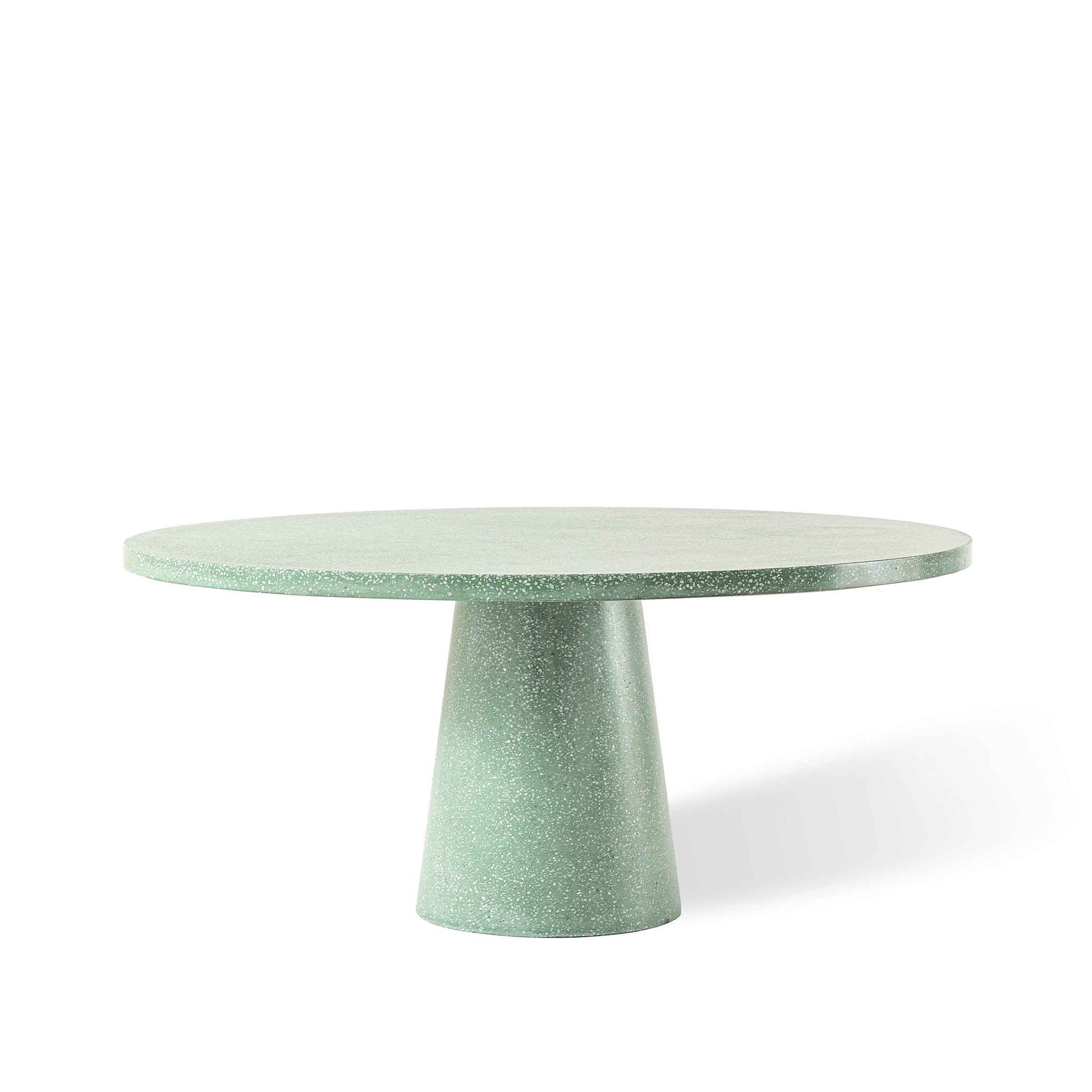 Outdoor Dining Table - Conical Base - Natural Teak - Italian Designer