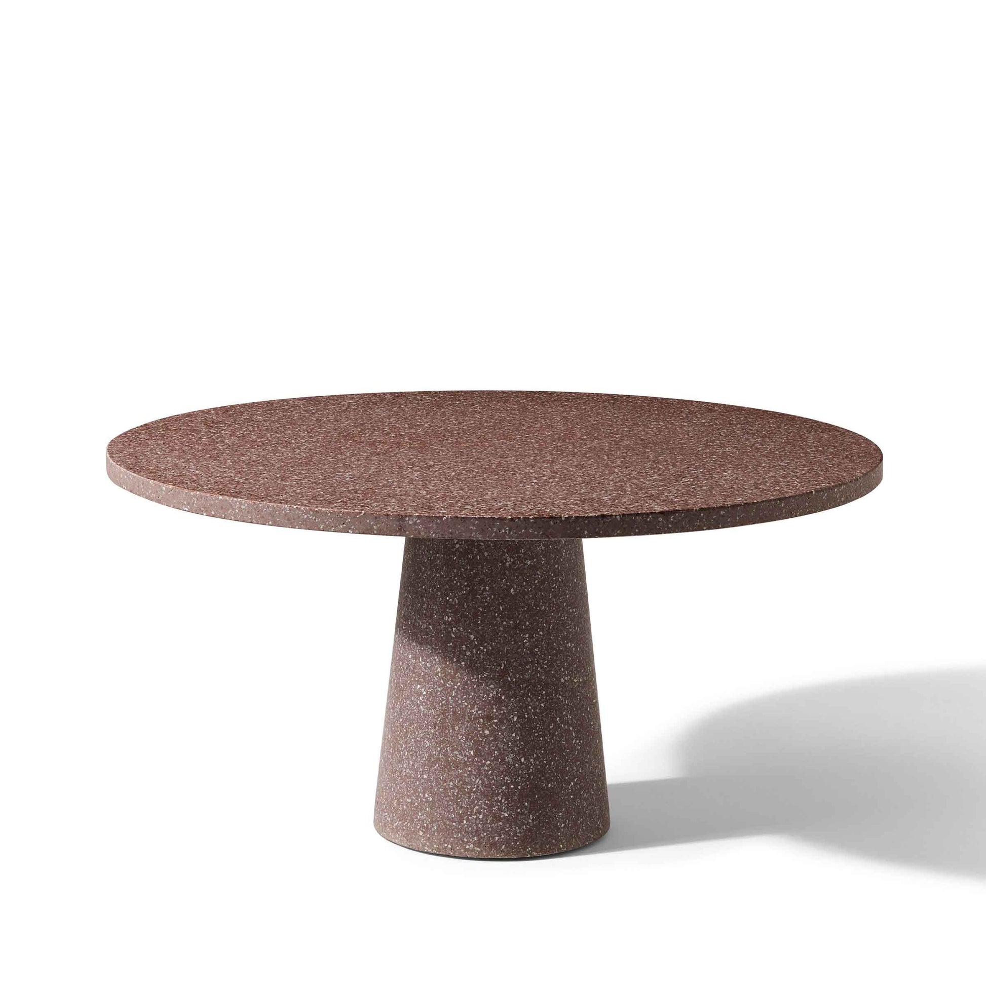 Outdoor Dining Table - Conical Base - Natural Teak - Italian Designer