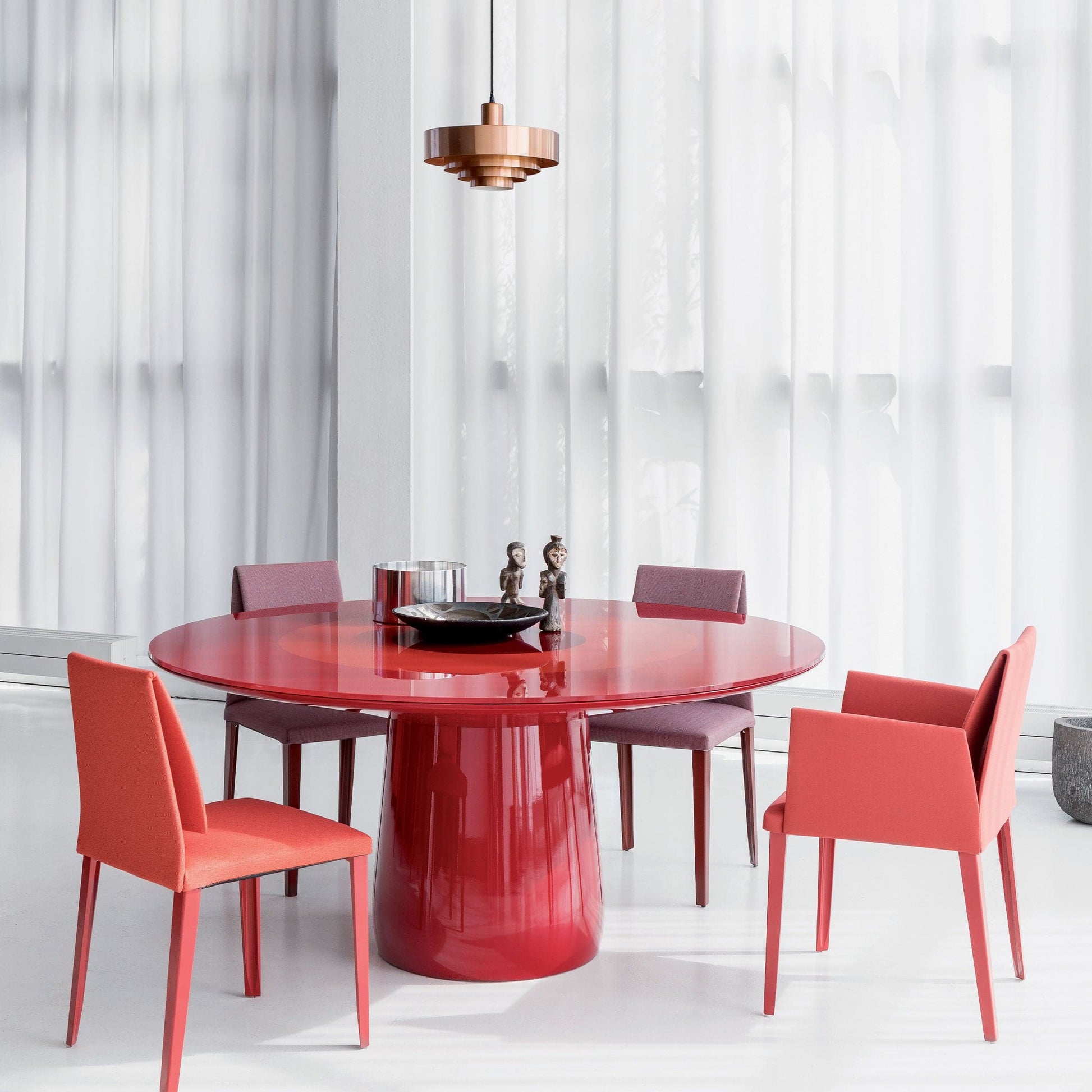 Roundel Dining Table – Italian Designer Glass Statement Piece