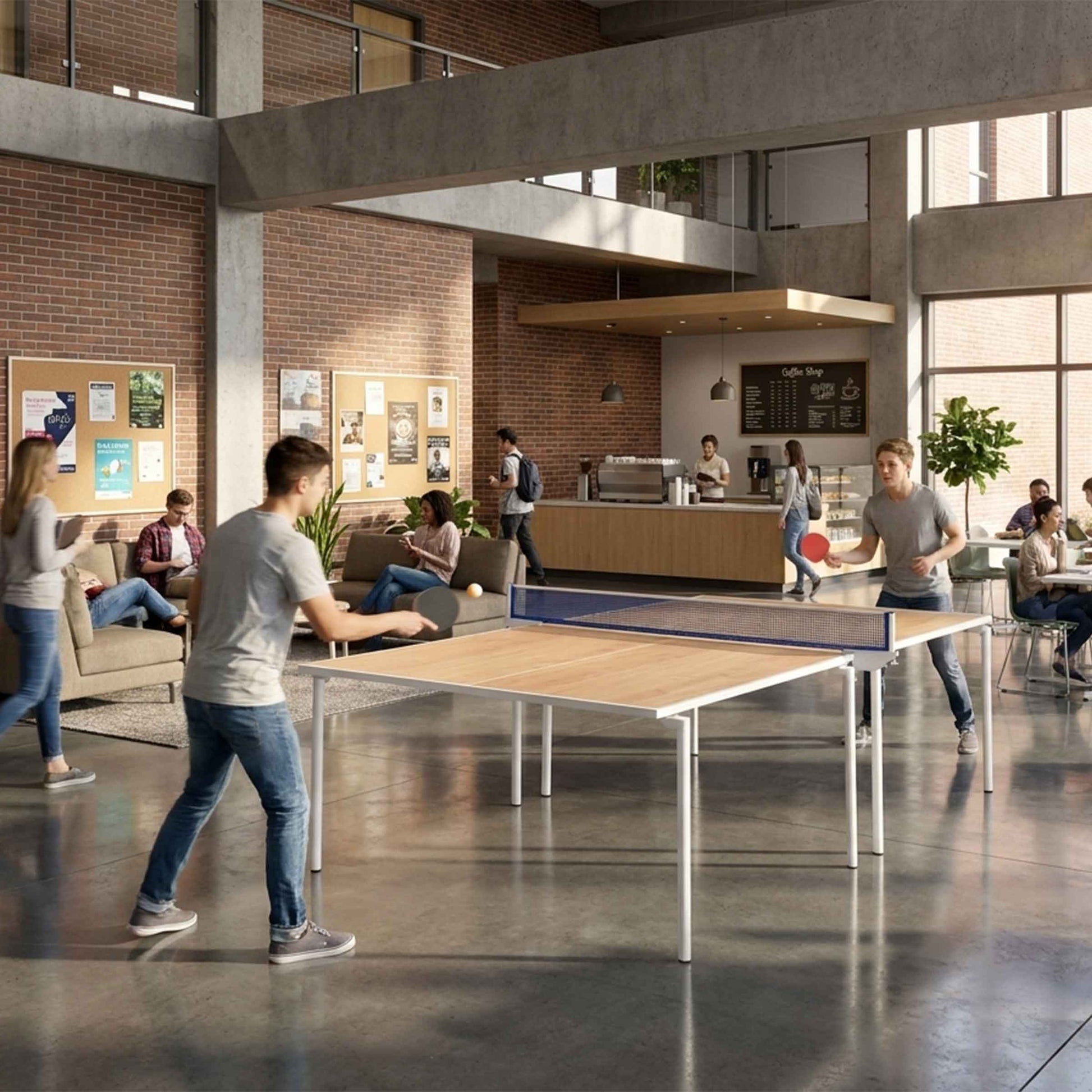 Convertible Table Tennis Dining Table – Dual-Function Design in Natural Wood