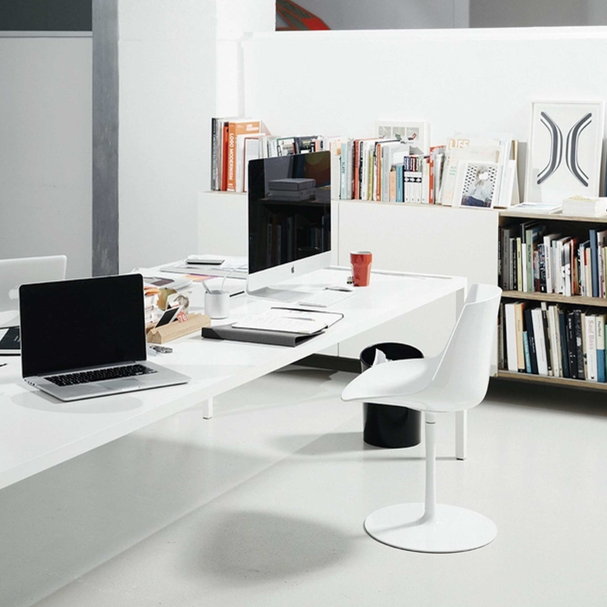 High Working Table H 90 – Minimalist Solid Surface Statement Piece