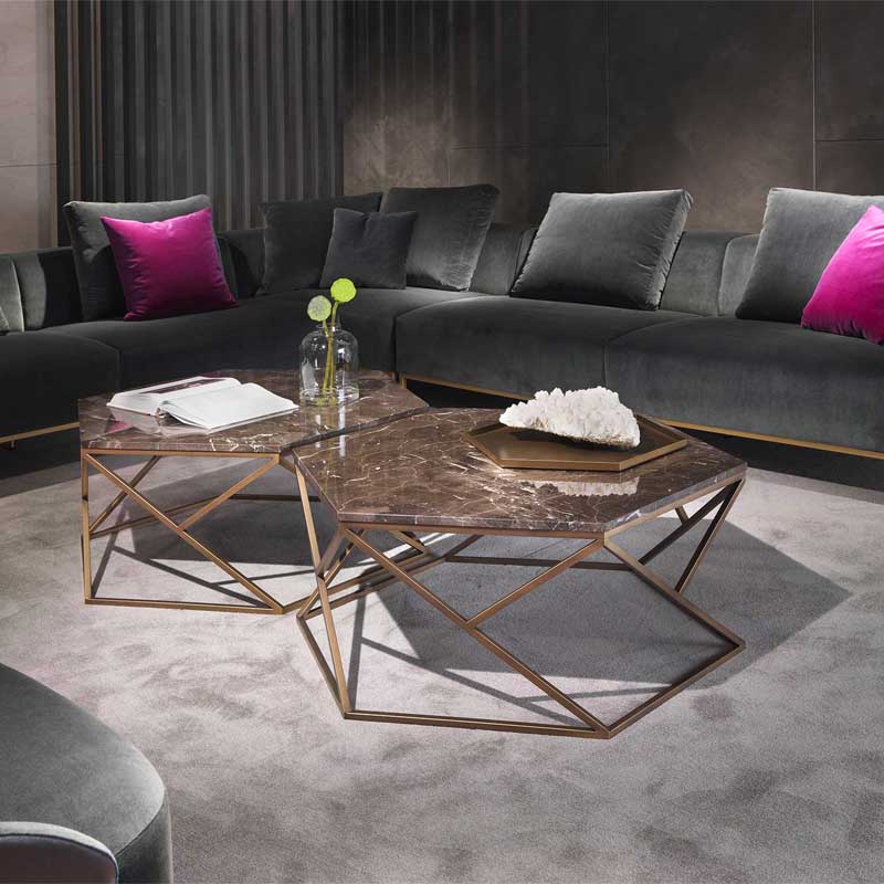 Luxury Twig Coffee Table Modern Italian Style for Villa