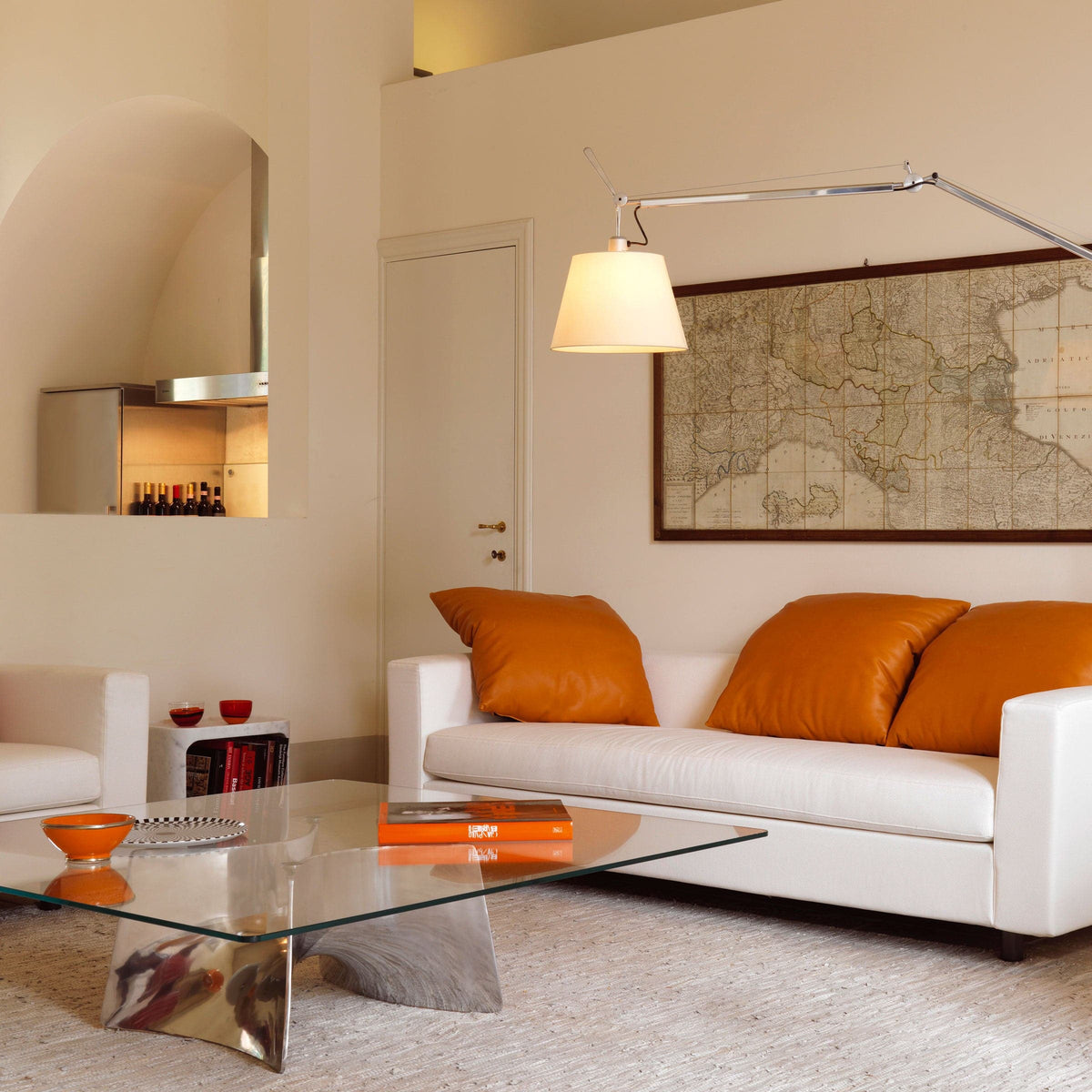 Luxury BENTZ Aluminium Glass Coffee Table Modern Italian Style for Villa