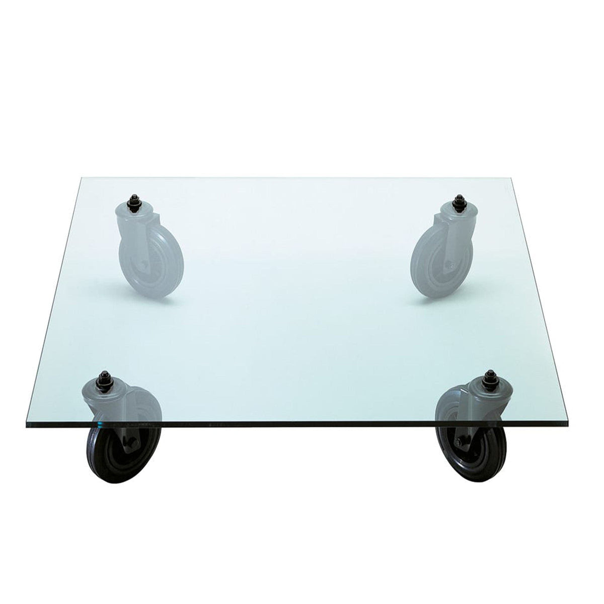 Luxury Square Glass Coffee Table Modern Italian Style for Villa